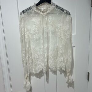 Layering EDIT White/ Closet Lace Top Size 8